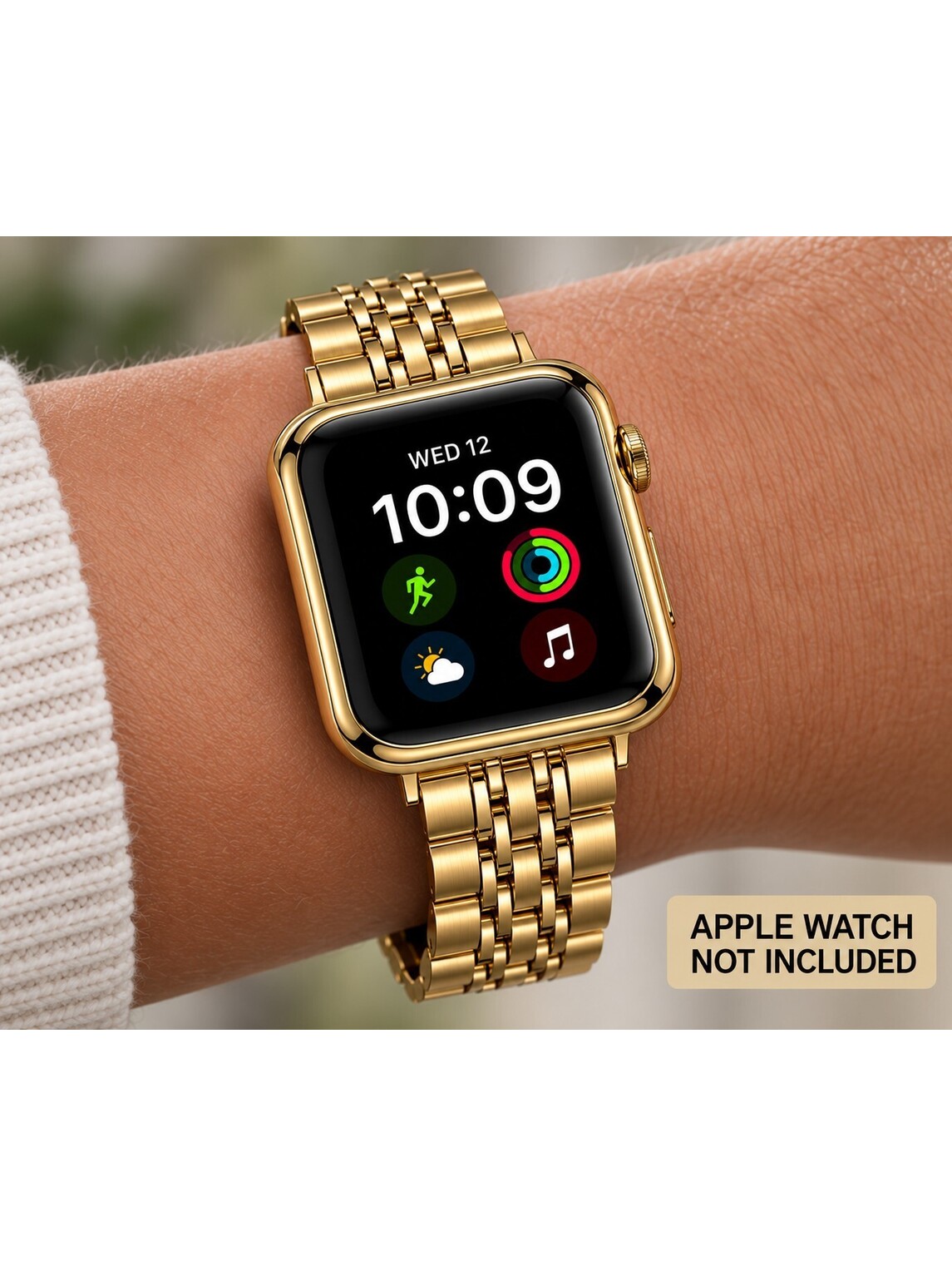 Gold Stainless Steel Band Fits Apple Watch 40mm Link Bracelet